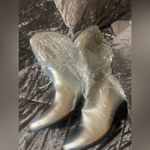 Sequined fringed cowgirl Boots